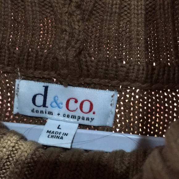 Camel Cable Knit Poncho - Picture 3 of 5